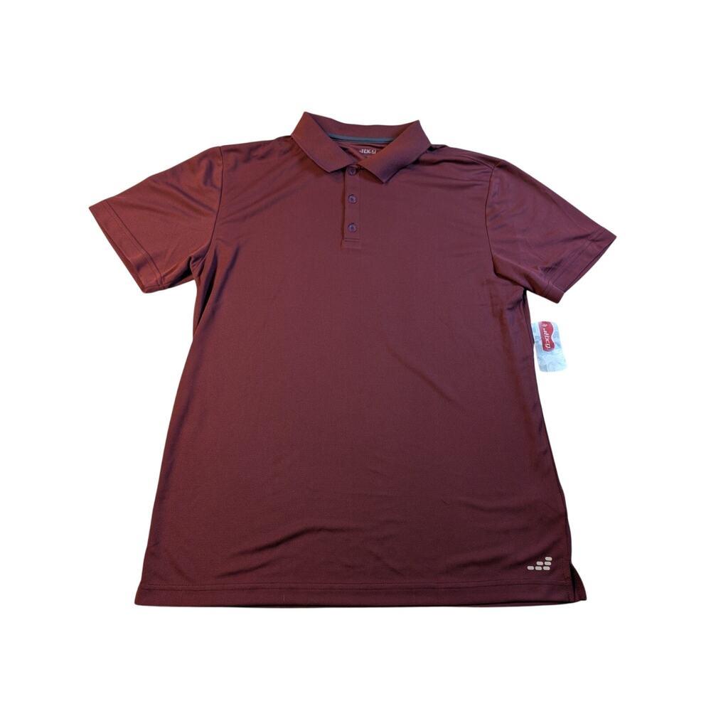 BCG NWT Golf Polo Shirt Mens Large Collared Short Sleeve Sixe L Maroon